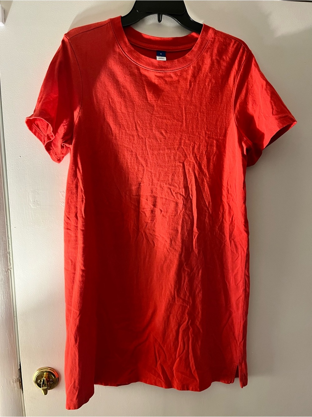 Old Navy Red Short Sleeve Crewneck Tee Dress